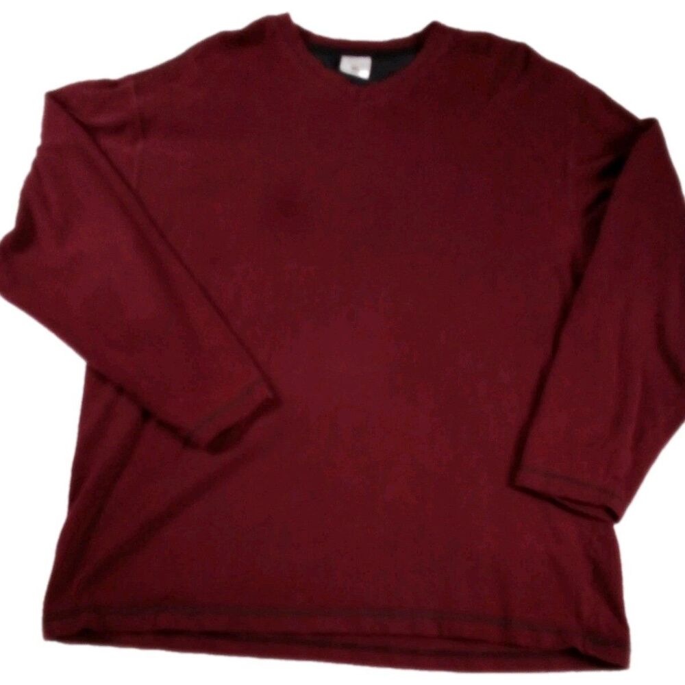 Men's Columbia Long Sleeve Burgundy Shirt Size XL Spot On Front Some Fading